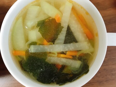 大根とワカメの中華スープ